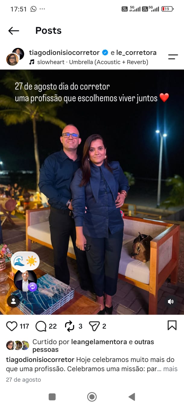 Tiago Dionísio e Leângela Rosendo em fotografia enviada para a apresentação do casal